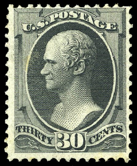 US Stamp Price Scott Catalogue 143: 1870 30c Hamilton Grill. Matthew Bennett International, May 2014, Sale 350, Lot 260