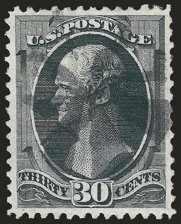 Value of US Stamp Scott Catalogue 143: 30c 1870 Hamilton Grill. Robert Siegel Auction Galleries, Apr 2010, Sale 984, Lot 470
