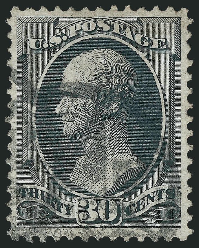 US Stamps Values Scott Catalog 143: 30c 1870 Hamilton Grill. Robert Siegel Auction Galleries, Oct 2011, Sale 1014, Lot 1381