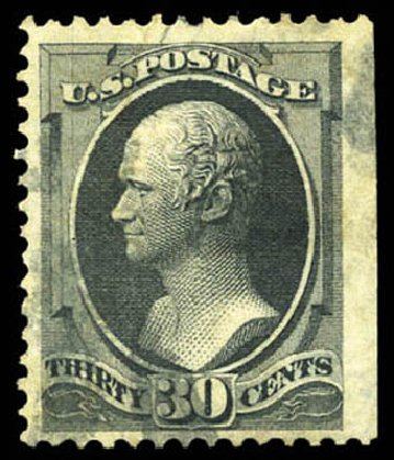 US Stamps Values Scott Cat. 143: 1870 30c Hamilton Grill. Matthew Bennett International, Mar 2011, Sale 337, Lot 2624