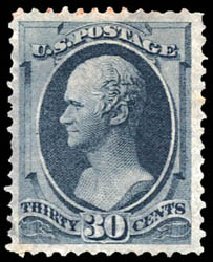Prices of US Stamps Scott 143 - 30c 1870 Hamilton Grill. Schuyler J. Rumsey Philatelic Auctions, Apr 2015, Sale 60, Lot 2145
