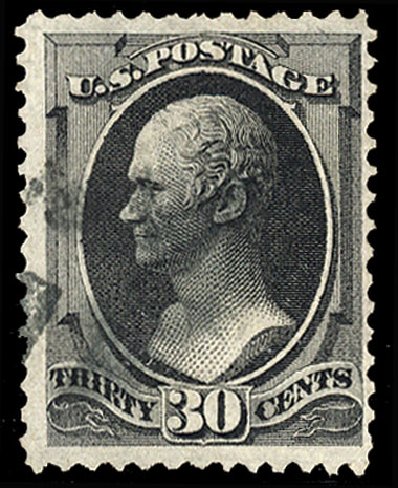 US Stamps Prices Scott #143: 1870 30c Hamilton Grill. Cherrystone Auctions, Jan 2009, Sale 200901, Lot 143