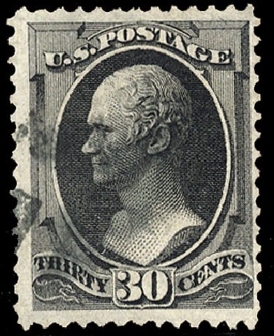 Value of US Stamps Scott Cat. #143 - 30c 1870 Hamilton Grill. Cherrystone Auctions, Nov 2010, Sale 201011, Lot 113