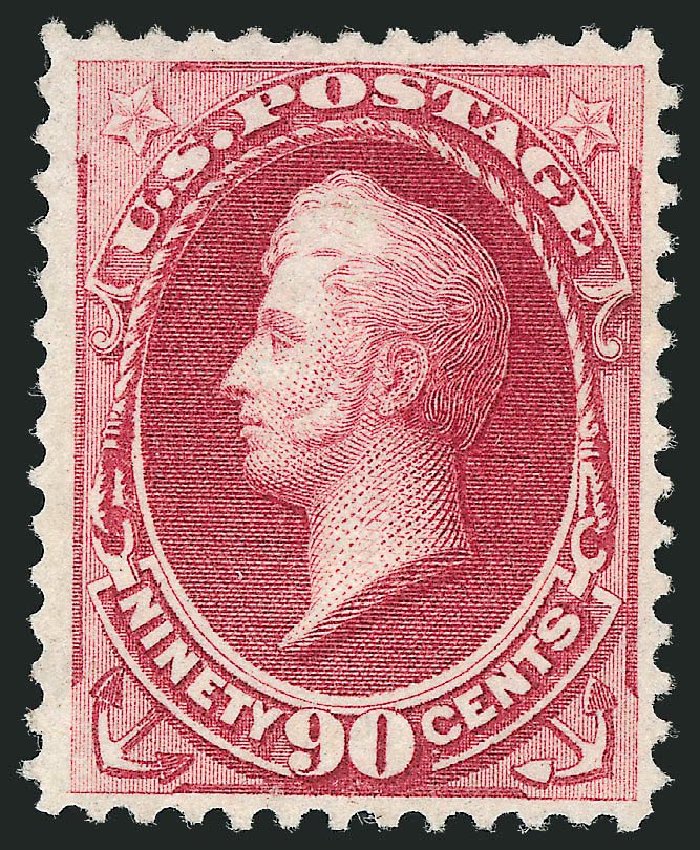 US Stamp Value Scott # 144 - 1870 90c Perry Grill. Robert Siegel Auction Galleries, Nov 2013, Sale 1057, Lot 717