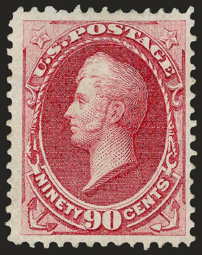 Value of US Stamps Scott 144: 1870 90c Perry Grill. Robert Siegel Auction Galleries, Apr 2009, Sale 972, Lot 3147