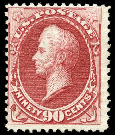 US Stamp Prices Scott # 144 - 90c 1870 Perry Grill. Matthew Bennett International, Mar 2012, Sale 344, Lot 4358