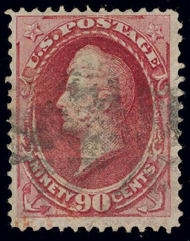 Values of US Stamps Scott #144 - 90c 1870 Perry Grill. Daniel Kelleher Auctions, Feb 2013, Sale 634, Lot 118