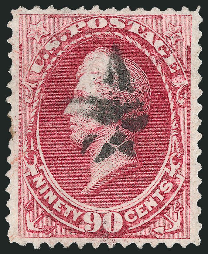 Cost of US Stamp Scott # 144 - 1870 90c Perry Grill. Robert Siegel Auction Galleries, Mar 2011, Sale 1007, Lot 2338
