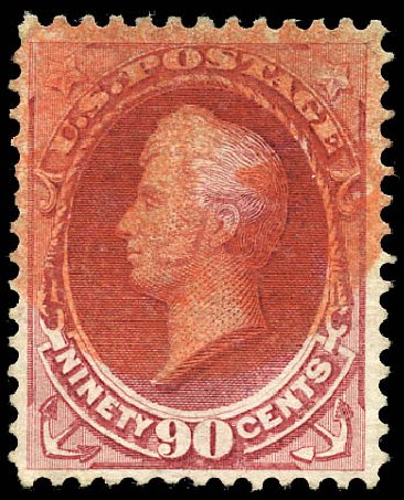 Costs of US Stamp Scott 144: 1870 90c Perry Grill. Matthew Bennett International, Sep 2011, Sale 338, Lot 1819