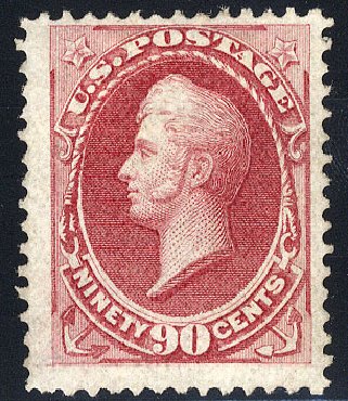 US Stamps Value Scott Catalogue #144 - 1870 90c Perry Grill. Cherrystone Auctions, May 2008, Sale 200805, Lot 169