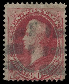 US Stamp Values Scott Catalogue # 144: 1870 90c Perry Grill. Daniel Kelleher Auctions, Oct 2012, Sale 632, Lot 1060