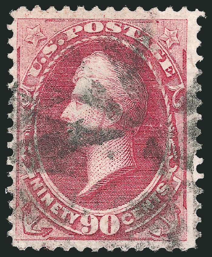 US Stamp Prices Scott Cat. 144: 1870 90c Perry Grill. Robert Siegel Auction Galleries, Apr 2014, Sale 1068, Lot 140