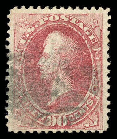 US Stamp Values Scott Cat. #144: 90c 1870 Perry Grill. Matthew Bennett International, Sep 2010, Sale 331, Lot 511