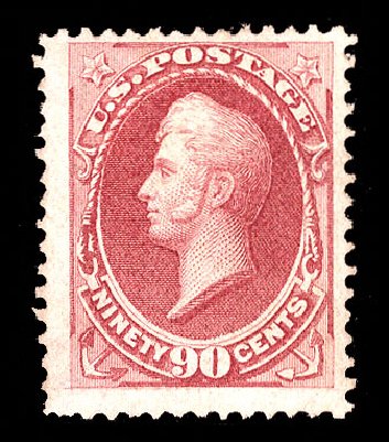 Costs of US Stamps Scott Cat. # 144 - 1870 90c Perry Grill. Cherrystone Auctions, Oct 2012, Sale 201210, Lot 91