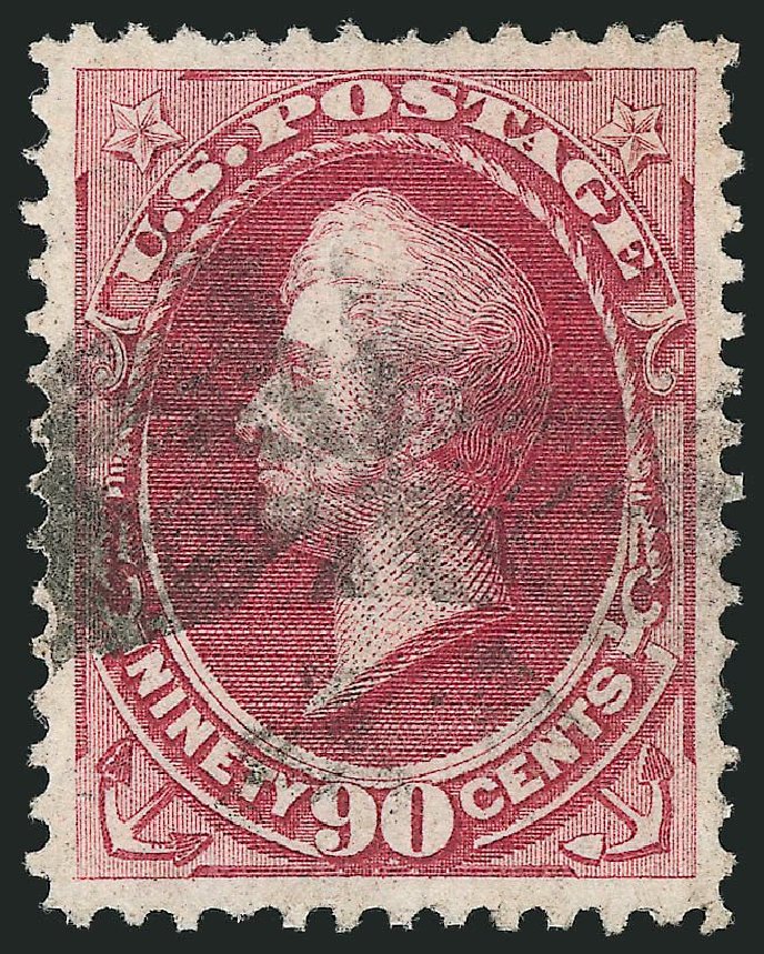 US Stamps Value Scott Catalog 144: 90c 1870 Perry Grill. Robert Siegel Auction Galleries, Jul 2014, Sale 1077, Lot 141