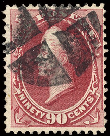 Price of US Stamps Scott Catalog 144: 90c 1870 Perry Grill. Cherrystone Auctions, Nov 2010, Sale 201011, Lot 114