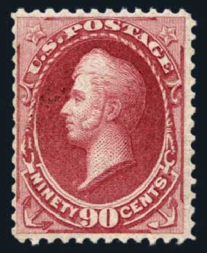 Costs of US Stamp Scott Catalog 144 - 90c 1870 Perry Grill. Harmer-Schau Auction Galleries, Aug 2014, Sale 102, Lot 1784