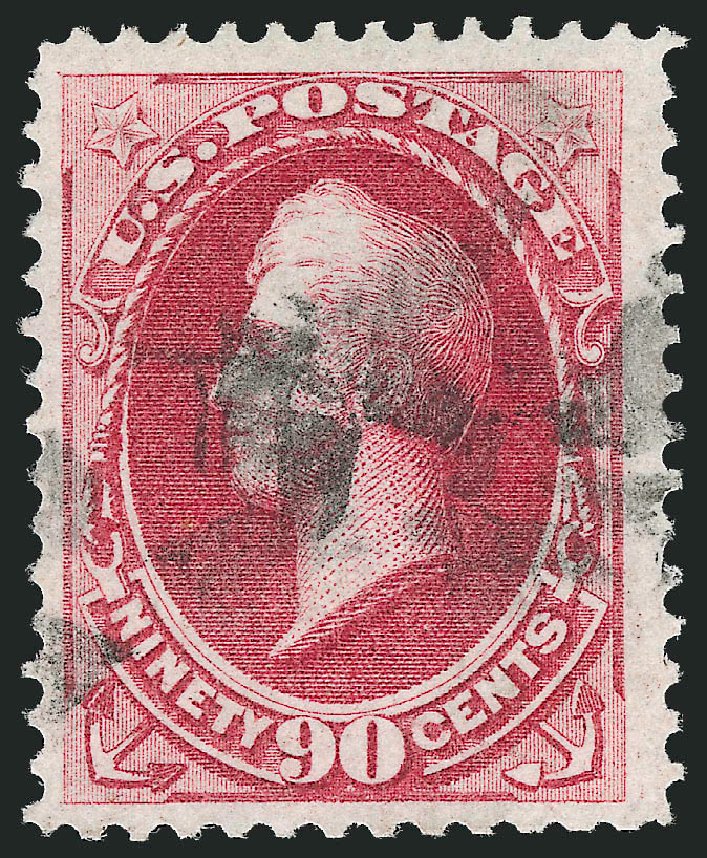 US Stamps Values Scott Cat. #144 - 1870 90c Perry Grill. Robert Siegel Auction Galleries, Oct 2011, Sale 1014, Lot 1384