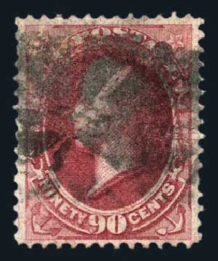 Costs of US Stamp Scott Cat. # 144: 90c 1870 Perry Grill. Harmer-Schau Auction Galleries, Aug 2014, Sale 102, Lot 1785