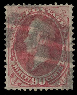 US Stamp Price Scott Catalogue # 144: 90c 1870 Perry Grill. Daniel Kelleher Auctions, Aug 2012, Sale 631, Lot 845