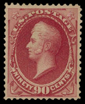 Cost of US Stamps Scott Catalogue #144 - 1870 90c Perry Grill. Daniel Kelleher Auctions, May 2015, Sale 669, Lot 2625