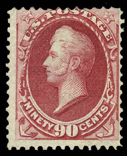 US Stamp Prices Scott Cat. #144: 1870 90c Perry Grill. Matthew Bennett International, May 2014, Sale 350, Lot 262