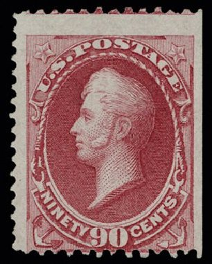 US Stamp Values Scott Catalogue 144: 90c 1870 Perry Grill. H.R. Harmer, May 2014, Sale 3005, Lot 1132