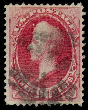 Value of US Stamp Scott Catalog # 144: 1870 90c Perry Grill. Daniel Kelleher Auctions, Sep 2013, Sale 639, Lot 3262