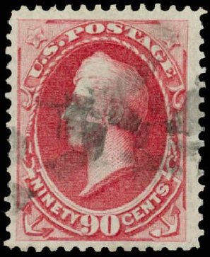 US Stamps Value Scott Cat. # 144 - 1870 90c Perry Grill. Daniel Kelleher Auctions, Sep 2014, Sale 655, Lot 272