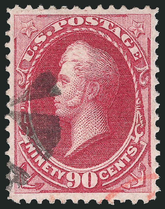Costs of US Stamps Scott Catalogue 144: 90c 1870 Perry Grill. Robert Siegel Auction Galleries, Jul 2014, Sale 1077, Lot 142