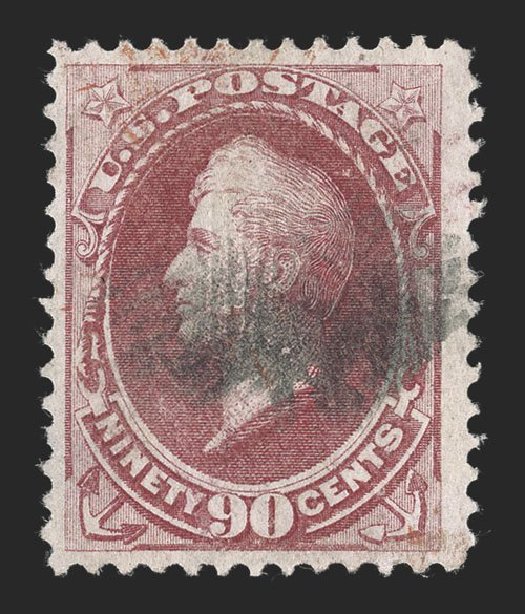 US Stamp Price Scott Cat. # 144 - 1870 90c Perry Grill. Spink Shreves Galleries, Nov 2012, Sale 141, Lot 82