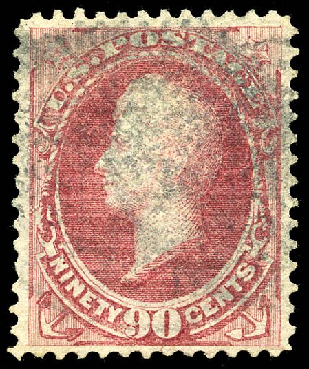 Prices of US Stamp Scott 144 - 90c 1870 Perry Grill. Matthew Bennett International, May 2014, Sale 350, Lot 263