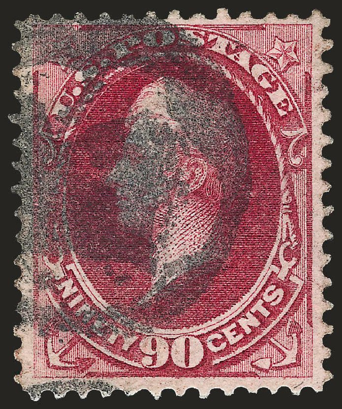 Cost of US Stamp Scott Cat. 144: 90c 1870 Perry Grill. Robert Siegel Auction Galleries, Oct 2008, Sale 963, Lot 743