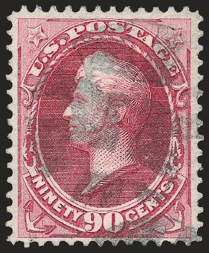 Costs of US Stamps Scott Catalog # 144 - 90c 1870 Perry Grill. Robert Siegel Auction Galleries, Jun 2010, Sale 992, Lot 2223