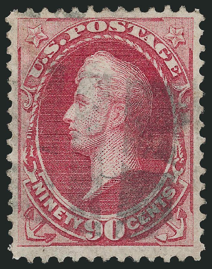 US Stamp Values Scott Catalog #144 - 1870 90c Perry Grill. Robert Siegel Auction Galleries, Sep 2009, Sale 976, Lot 1546