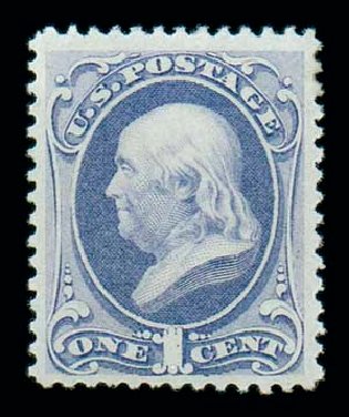 Price of US Stamp Scott Catalogue #145 - 1870 1c Franklin Without Grill. Matthew Bennett International, Oct 2007, Sale 320, Lot 457