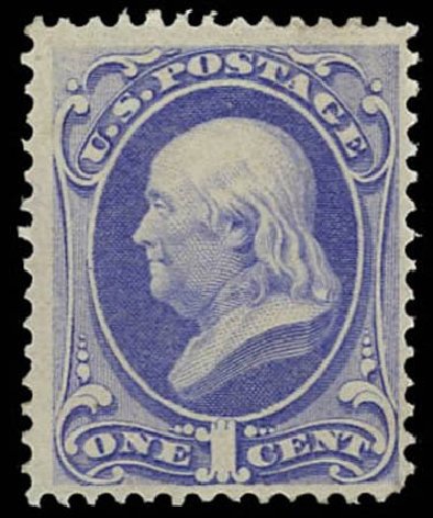 Price of US Stamp Scott # 145: 1870 1c Franklin Without Grill. Daniel Kelleher Auctions, Oct 2011, Sale 626, Lot 161