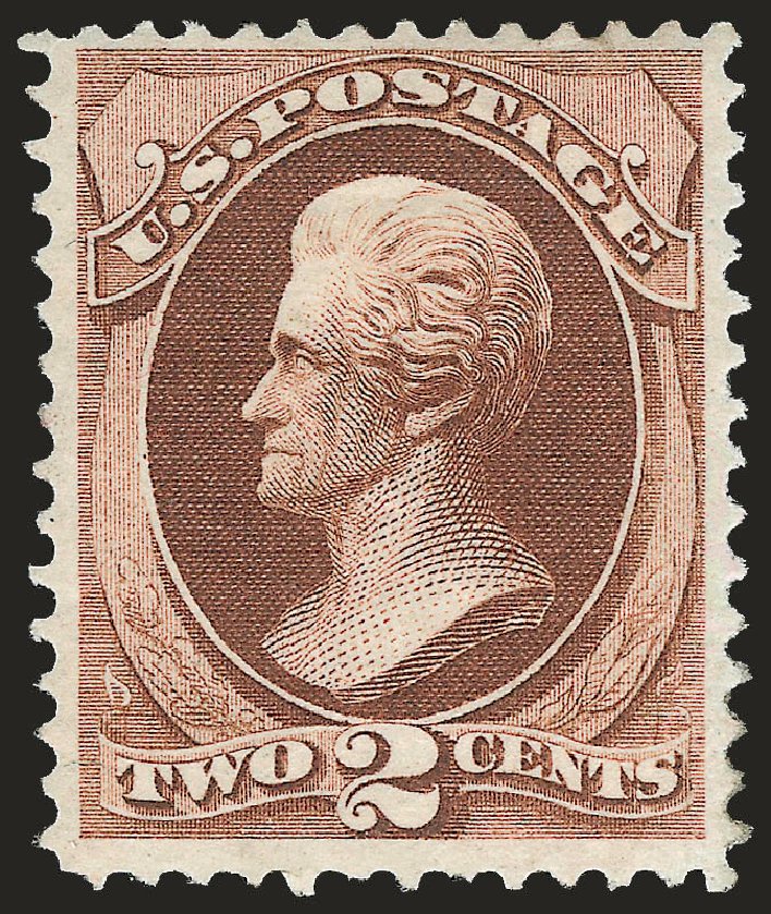 US Stamps Value Scott Catalog #146 - 1870 2c Jackson Without Grill. Robert Siegel Auction Galleries, Apr 2009, Sale 972, Lot 3149