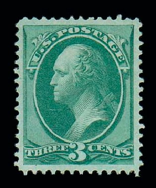 Values of US Stamps Scott Catalogue #147: 1870 3c Washington Without Grill. Matthew Bennett International, Jun 2007, Sale 319, Lot 1189
