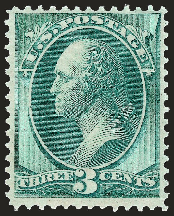 US Stamp Value Scott Catalog #147: 1870 3c Washington Without Grill. Robert Siegel Auction Galleries, Oct 2008, Sale 963, Lot 750
