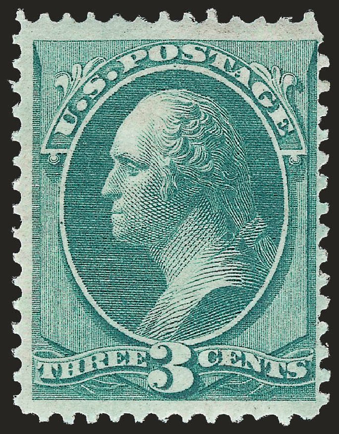 Cost of US Stamps Scott Catalogue 147: 1870 3c Washington Without Grill. Robert Siegel Auction Galleries, Apr 2009, Sale 972, Lot 3150