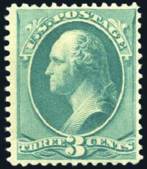 Price of US Stamp Scott Cat. # 147 - 3c 1870 Washington Without Grill. Harmer-Schau Auction Galleries, Feb 2010, Sale 84, Lot 1403