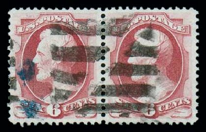 Value of US Stamp Scott Catalog 148: 1870 6c Lincoln Without Grill. Matthew Bennett International, Dec 2007, Sale 323, Lot 348