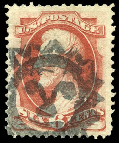 US Stamps Price Scott 148: 6c 1870 Lincoln Without Grill. Matthew Bennett International, Mar 2011, Sale 335, Lot 88