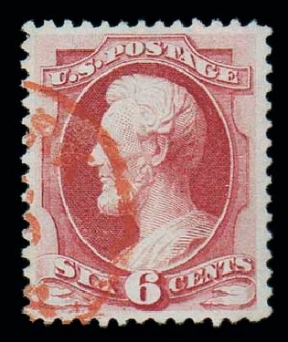 Prices of US Stamps Scott Catalogue 148: 6c 1870 Lincoln Without Grill. Matthew Bennett International, Dec 2007, Sale 323, Lot 341
