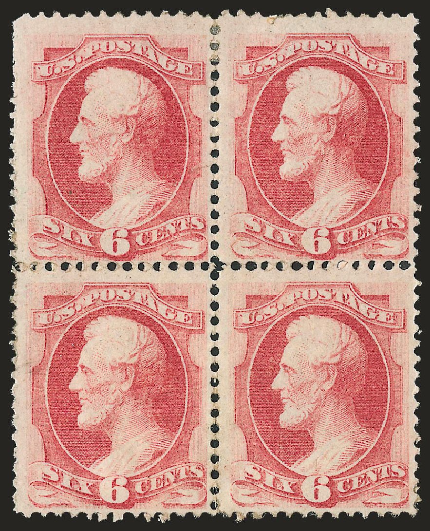Price of US Stamp Scott Catalog 148: 1870 6c Lincoln Without Grill. Robert Siegel Auction Galleries, Dec 2009, Sale 982, Lot 5441