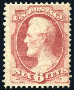 Cost of US Stamps Scott 148: 1870 6c Lincoln Without Grill. Harmer-Schau Auction Galleries, Jul 2010, Sale 86, Lot 394
