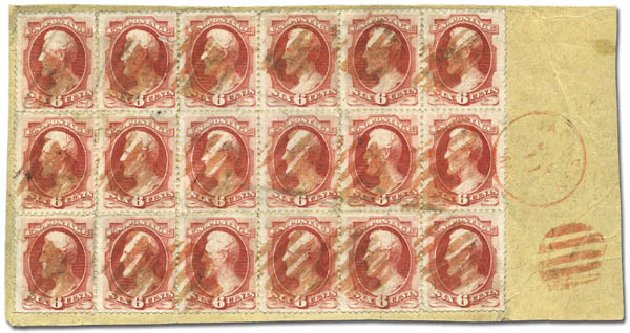 Prices of US Stamp Scott Catalogue #148: 6c 1870 Lincoln Without Grill. Matthew Bennett International, Mar 2011, Sale 335, Lot 65