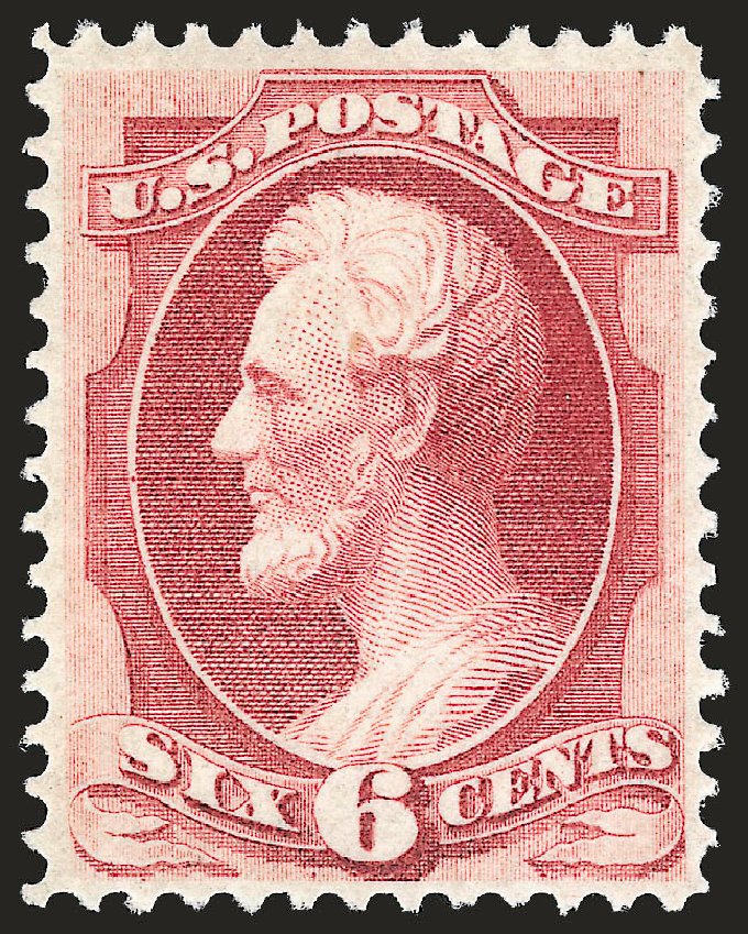 Value of US Stamps Scott 148 - 6c 1870 Lincoln Without Grill. Robert Siegel Auction Galleries, Jun 2010, Sale 992, Lot 2225