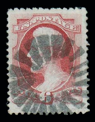 Cost of US Stamps Scott Cat. #148 - 6c 1870 Lincoln Without Grill. Matthew Bennett International, Dec 2007, Sale 323, Lot 343